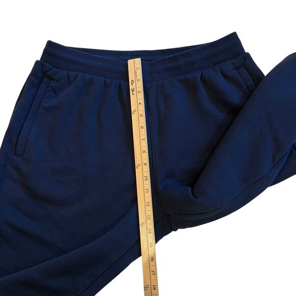 Adidas Essentials Sweatpants Mens Size XL Blue Fleece Cuffed Tapered Leg Pockets - Picture 8 of 10